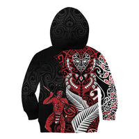 Aotearoa Toitu Te Tiriti Kid Hoodie Whakairo Wheku