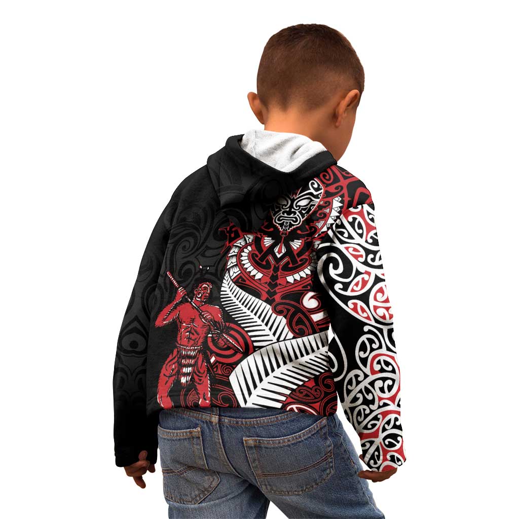 Aotearoa Toitu Te Tiriti Kid Hoodie Whakairo Wheku