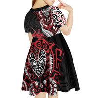Aotearoa Toitu Te Tiriti Kid Short Sleeve Dress Whakairo Wheku