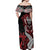 Aotearoa Toitu Te Tiriti Off Shoulder Maxi Dress Whakairo Wheku