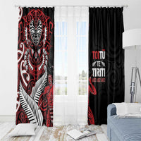 Aotearoa Toitu Te Tiriti Window Curtain Whakairo Wheku