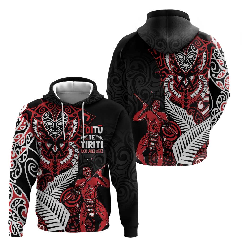 Aotearoa Toitu Te Tiriti Zip Hoodie Whakairo Wheku LT7 - Polynesian Pride