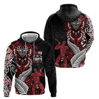 Aotearoa Toitu Te Tiriti Zip Hoodie Whakairo Wheku LT7 - Polynesian Pride