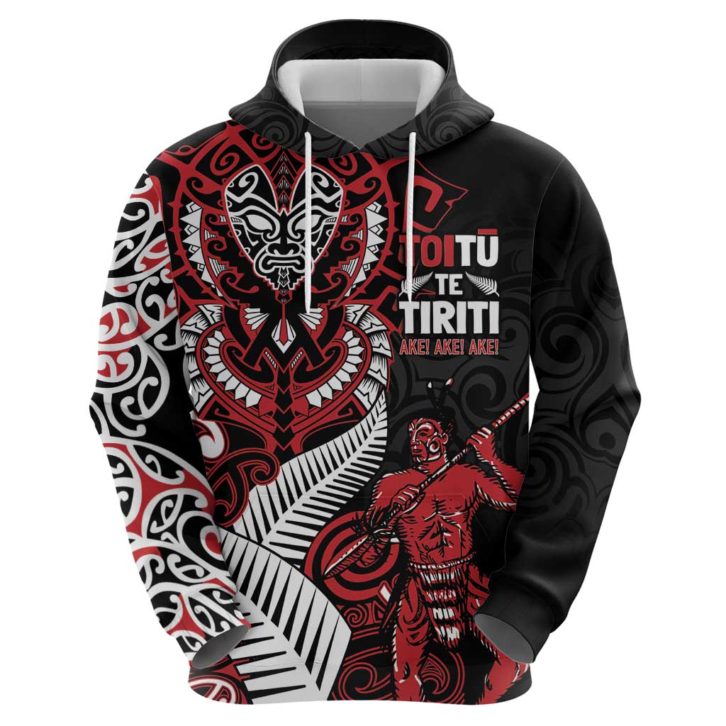 Aotearoa Toitu Te Tiriti Zip Hoodie Whakairo Wheku LT7 - Polynesian Pride