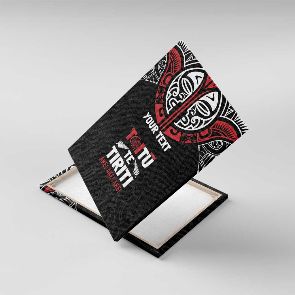 Aotearoa Maori Personalized Canvas Wall Art Toitu Te Tiriti Ake! Ake! Ake!
