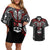 Aotearoa Maori Personalized Couples Matching Off Shoulder Short Dress and Hawaiian Shirt Toitu Te Tiriti Ake! Ake! Ake!
