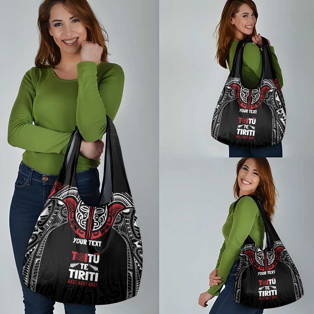 Aotearoa Maori Personalized Grocery Bag Toitu Te Tiriti Ake! Ake! Ake!