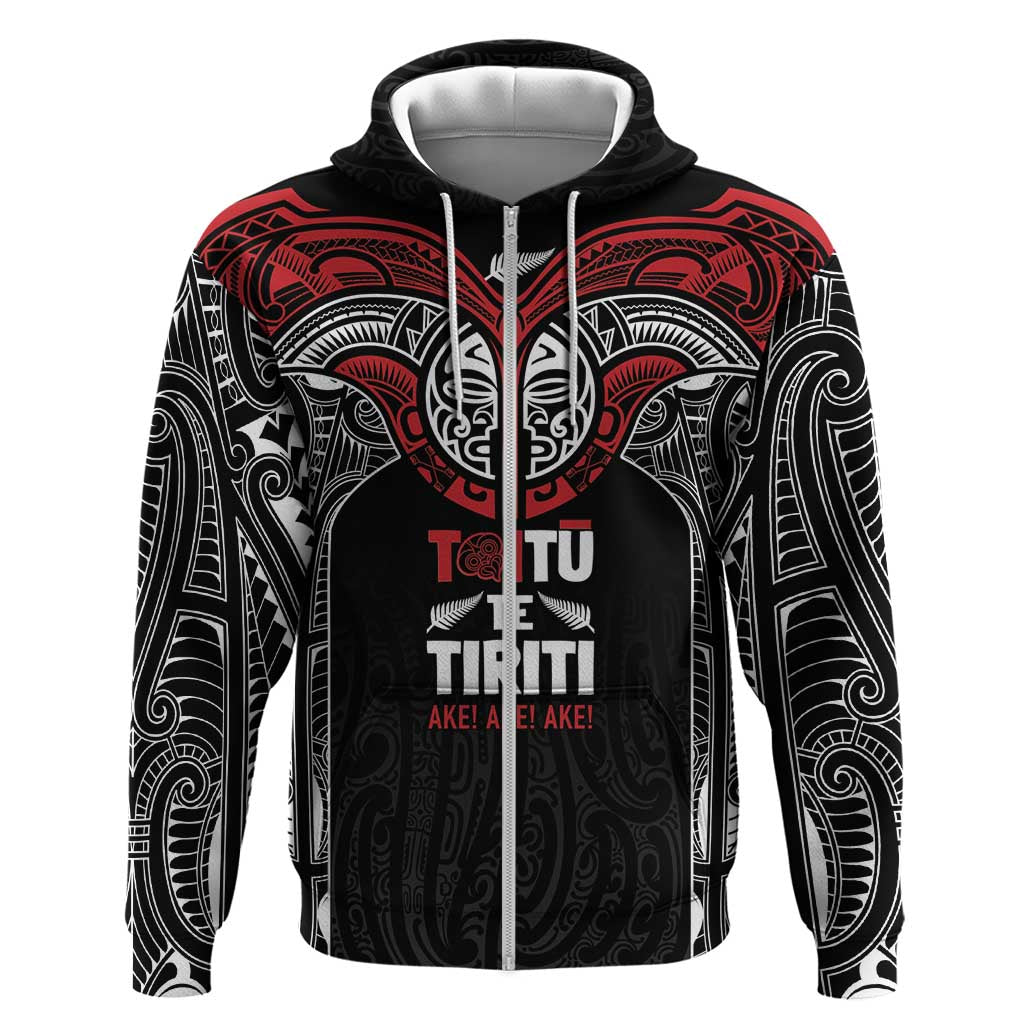 Aotearoa Maori Personalized Hoodie Toitu Te Tiriti Ake! Ake! Ake!