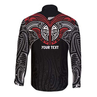 Aotearoa Maori Personalized Long Sleeve Button Shirt Toitu Te Tiriti Ake! Ake! Ake!