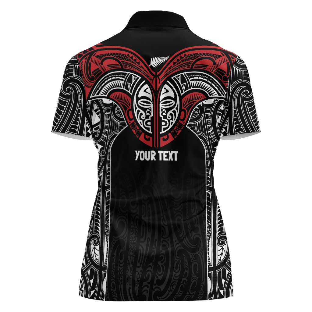 Aotearoa Maori Personalized Women Polo Shirt Toitu Te Tiriti Ake! Ake! Ake!