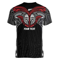 Aotearoa Maori Personalized Women V-Neck T-Shirt Toitu Te Tiriti Ake! Ake! Ake!