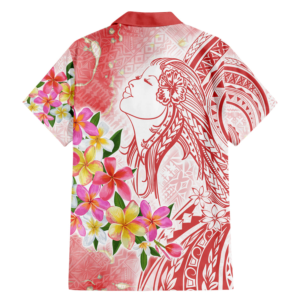 Polynesian Women's Day Wahine Family Matching Summer Maxi Dress and Hawaiian Shirt Plumeria Marble Glaze - Pink LT7 - Polynesian Pride