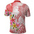 Polynesian Women's Day Wahine Polo Shirt Plumeria Marble Glaze - Pink LT7 - Polynesian Pride