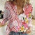 Polynesian Women's Day Wahine Women Casual Shirt Plumeria Marble Glaze - Pink LT7 Female Pink - Polynesian Pride