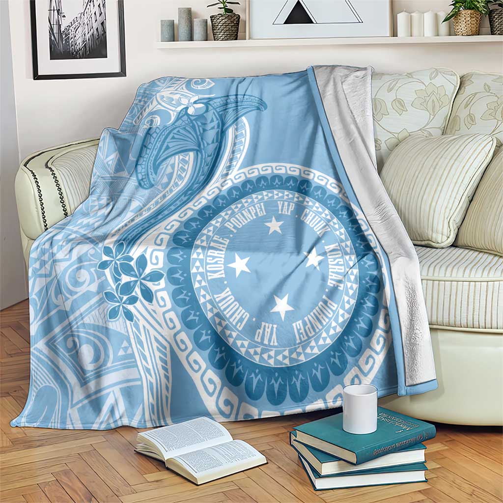 Micronesia FSM Blanket Shark and Manta Classic Style LT7 Turquoise - Polynesian Pride