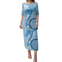 Micronesia FSM Family Matching Puletasi and Hawaiian Shirt Shark and Manta Classic Style