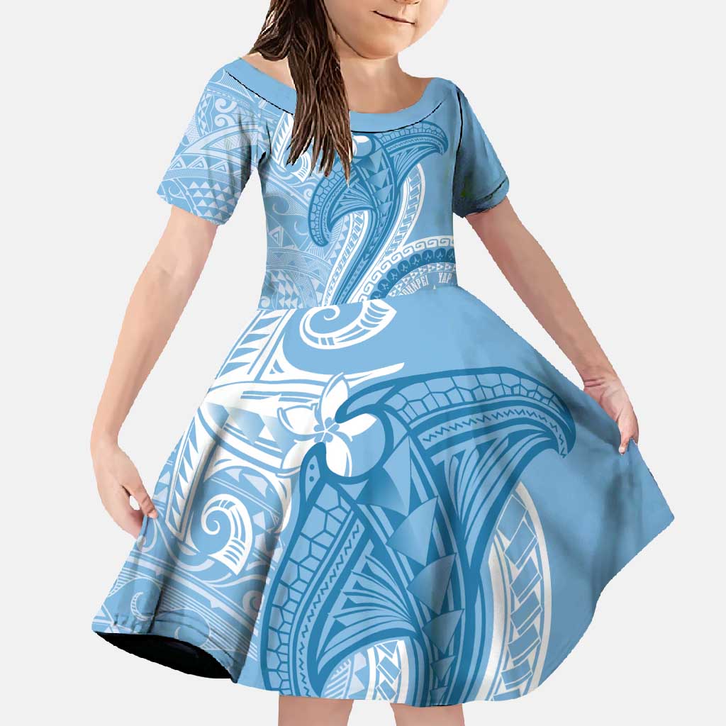 Micronesia FSM Family Matching Tank Maxi Dress and Hawaiian Shirt Shark and Manta Classic Style