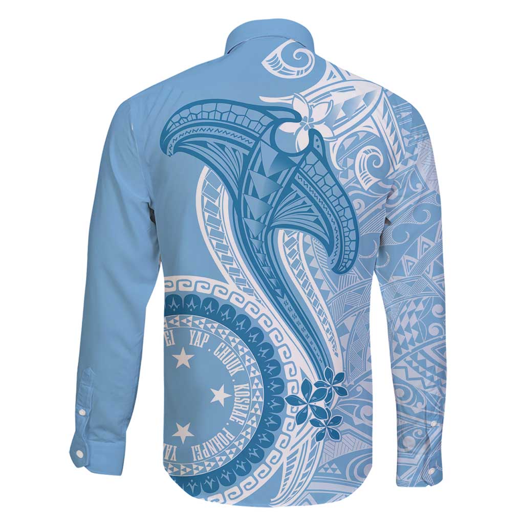 Micronesia FSM Family Matching Tank Maxi Dress and Hawaiian Shirt Shark and Manta Classic Style