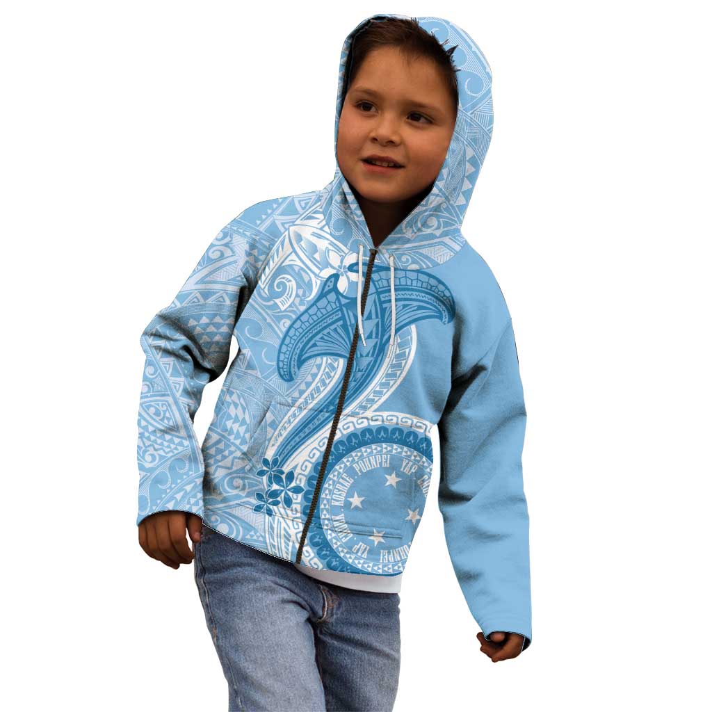 Micronesia FSM Kid Hoodie Shark and Manta Classic Style