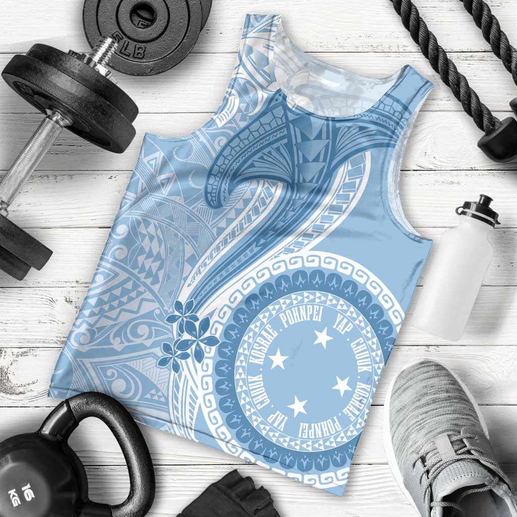 Micronesia FSM Men Tank Top Shark and Manta Classic Style