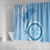 Micronesia FSM Shower Curtain Shark and Manta Classic Style