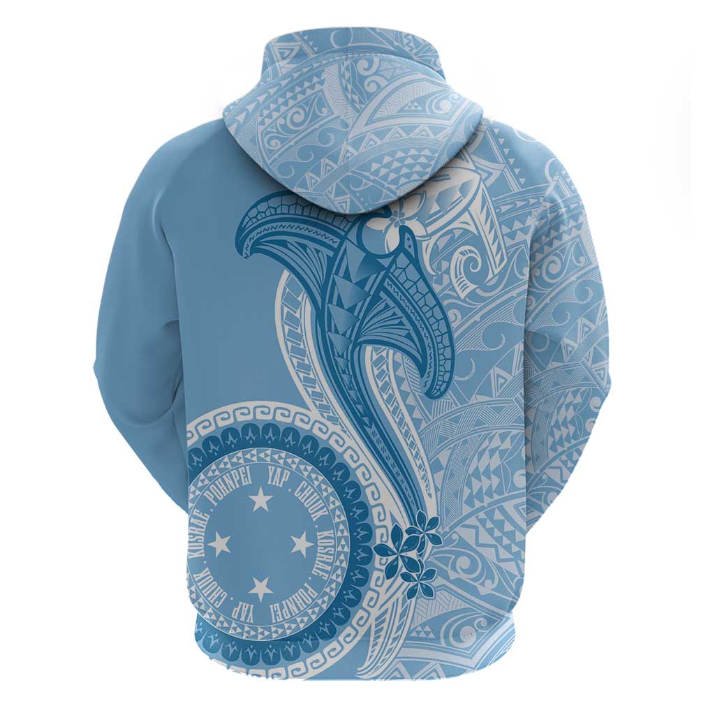 Micronesia FSM Zip Hoodie Shark and Manta Classic Style