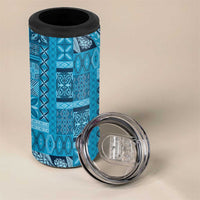 Pasifika Women's Day - Samoa Siapo Malu Tattoo Inspired 4 in 1 Can Cooler Tumbler Turquoise