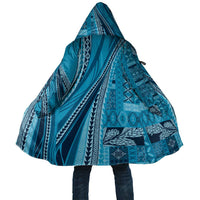Pasifika Women's Day - Samoa Siapo Malu Tattoo Inspired Cloak Turquoise