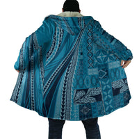 Pasifika Women's Day - Samoa Siapo Malu Tattoo Inspired Cloak Turquoise
