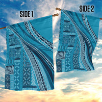 Pasifika Women's Day - Samoa Siapo Malu Tattoo Inspired Garden Flag Turquoise