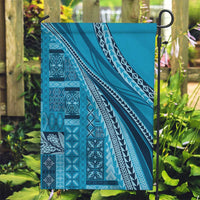 Pasifika Women's Day - Samoa Siapo Malu Tattoo Inspired Garden Flag Turquoise