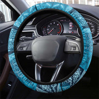 Pasifika Women's Day - Samoa Siapo Malu Tattoo Inspired Steering Wheel Cover Turquoise