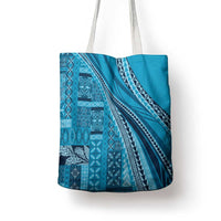 Pasifika Women's Day - Samoa Siapo Malu Tattoo Inspired Tote Bag Turquoise
