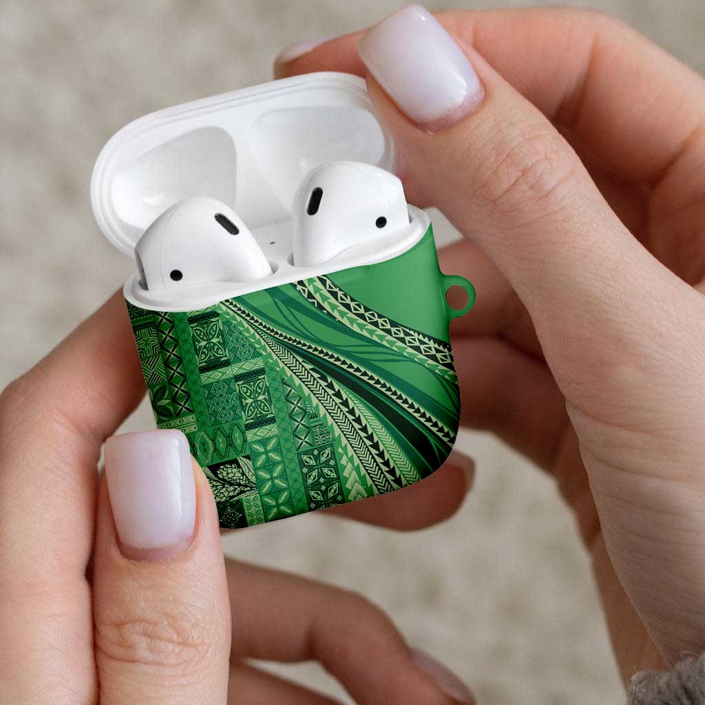 Pasifika Women's Day - Samoa Siapo Malu Tattoo Inspired AirPods Case Jade