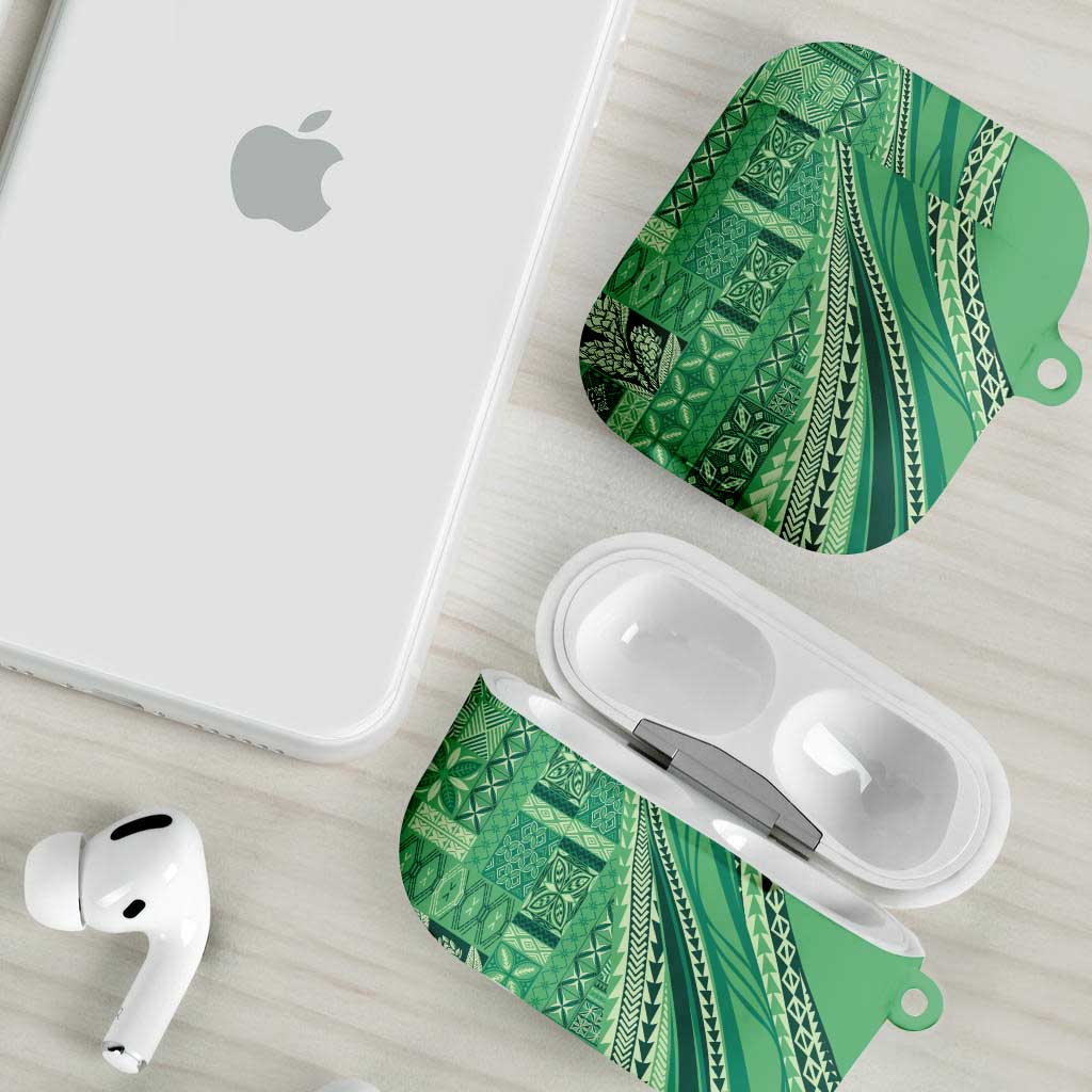 Pasifika Women's Day - Samoa Siapo Malu Tattoo Inspired AirPods Case Jade