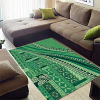 Pasifika Women's Day - Samoa Siapo Malu Tattoo Inspired Area Rug Jade LT7 - Polynesian Pride
