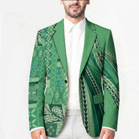 Pasifika Women's Day - Samoa Siapo Malu Tattoo Inspired Blazer Jade