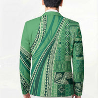 Pasifika Women's Day - Samoa Siapo Malu Tattoo Inspired Blazer Jade