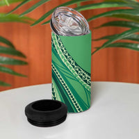 Pasifika Women's Day - Samoa Siapo Malu Tattoo Inspired 4 in 1 Can Cooler Tumbler Jade