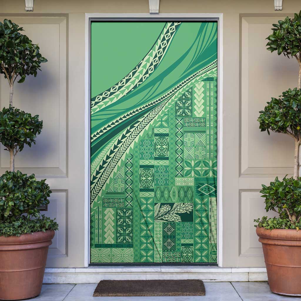 Pasifika Women's Day - Samoa Siapo Malu Tattoo Inspired Door Cover Jade