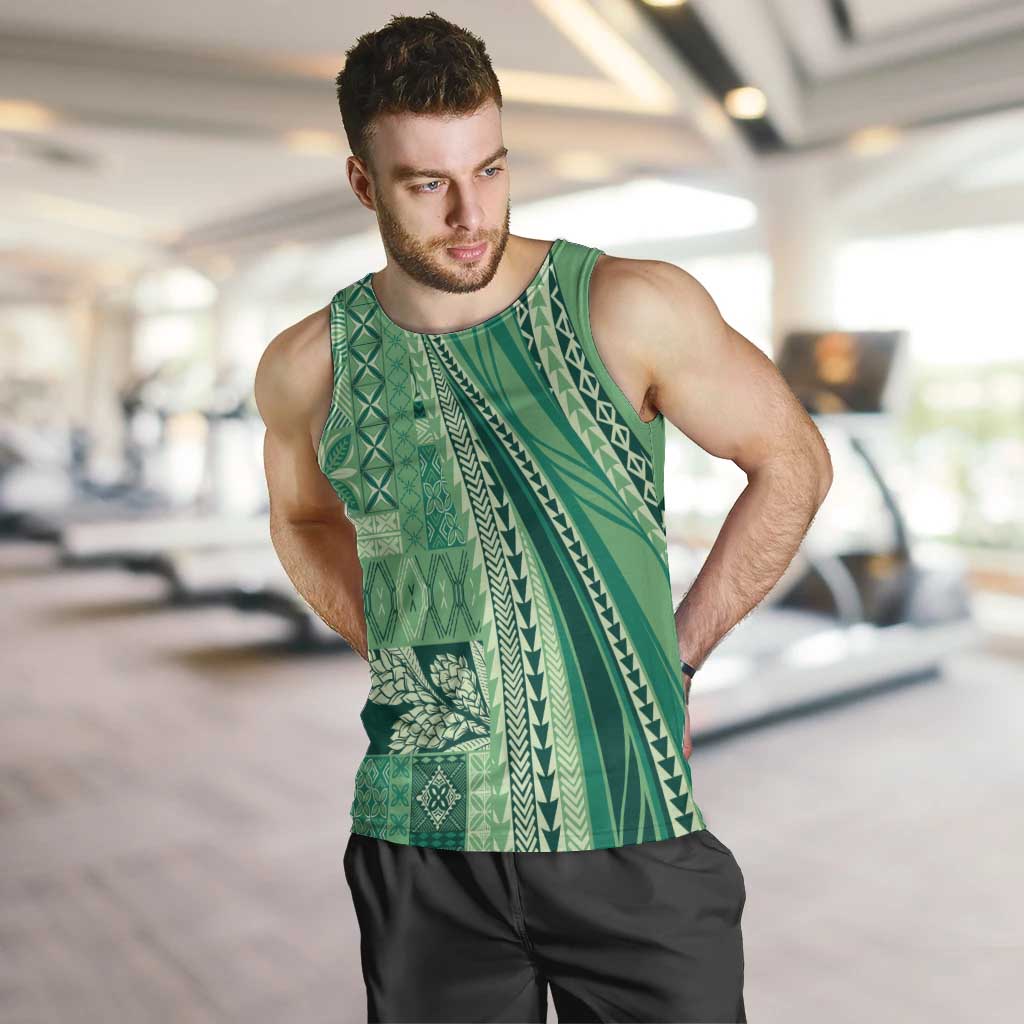 Pasifika Women's Day - Samoa Siapo Malu Tattoo Inspired Men Tank Top Jade LT7 Jade - Polynesian Pride
