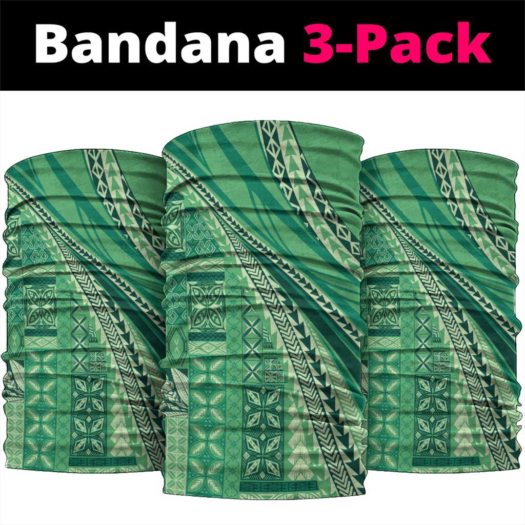 Pasifika Women's Day - Samoa Siapo Malu Tattoo Inspired Neck Gaiter Jade