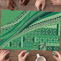 Pasifika Women's Day - Samoa Siapo Malu Tattoo Inspired Puzzle Jade LT7 - Polynesian Pride
