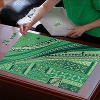 Pasifika Women's Day - Samoa Siapo Malu Tattoo Inspired Puzzle Jade LT7 - Polynesian Pride