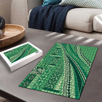 Pasifika Women's Day - Samoa Siapo Malu Tattoo Inspired Puzzle Jade LT7 - Polynesian Pride
