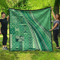 Pasifika Women's Day - Samoa Siapo Malu Tattoo Inspired Quilt Jade