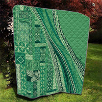 Pasifika Women's Day - Samoa Siapo Malu Tattoo Inspired Quilt Jade