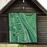 Pasifika Women's Day - Samoa Siapo Malu Tattoo Inspired Quilt Jade
