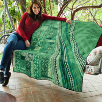 Pasifika Women's Day - Samoa Siapo Malu Tattoo Inspired Quilt Jade
