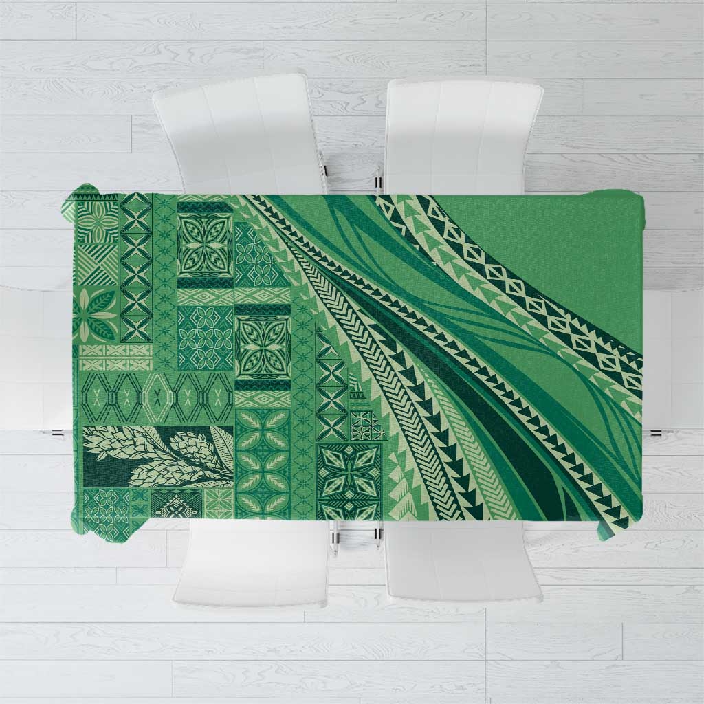 Pasifika Women's Day - Samoa Siapo Malu Tattoo Inspired Tablecloth Jade